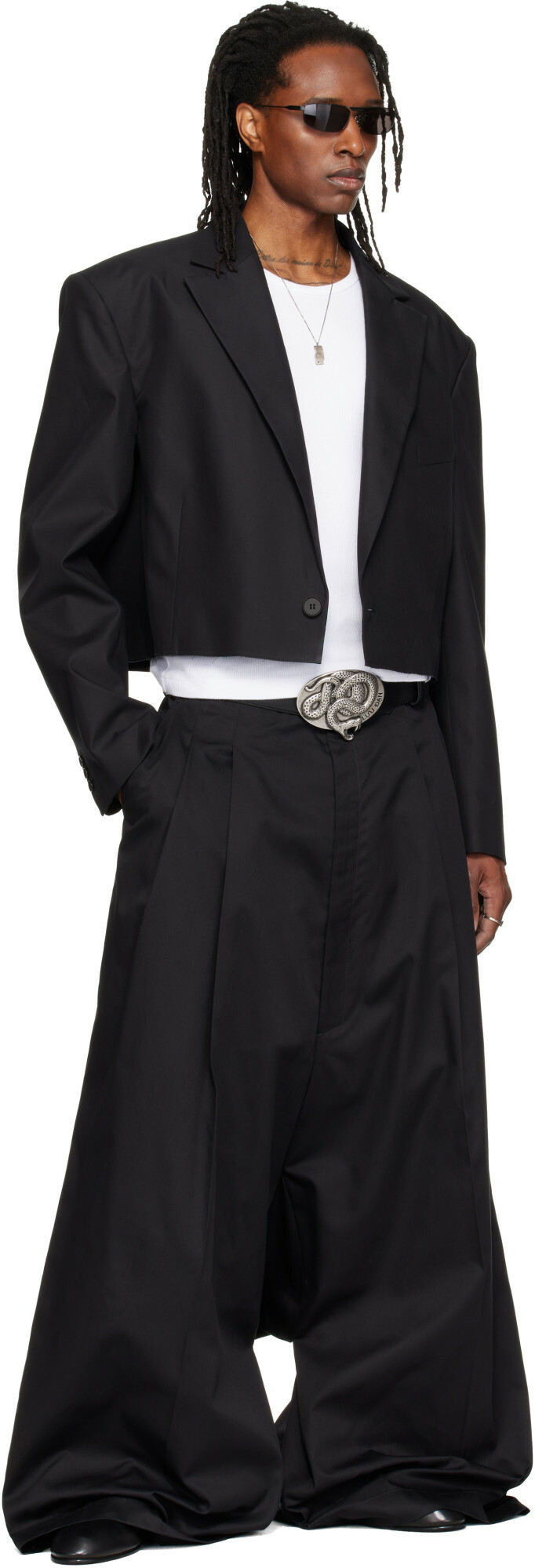 LU'U DAN Black Slashed Blazer