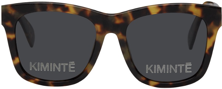 Photo: KIMHĒKIM Tortoiseshell Two-Logo Sunglasses