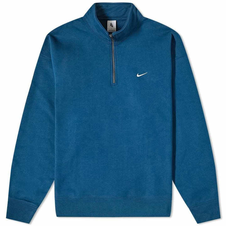 Photo: Nike Men's NRG Quarter-Zip Top in Valerian Blue/White