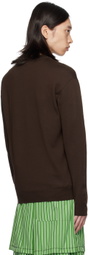 Moschino Brown Teddy Patch Sweater