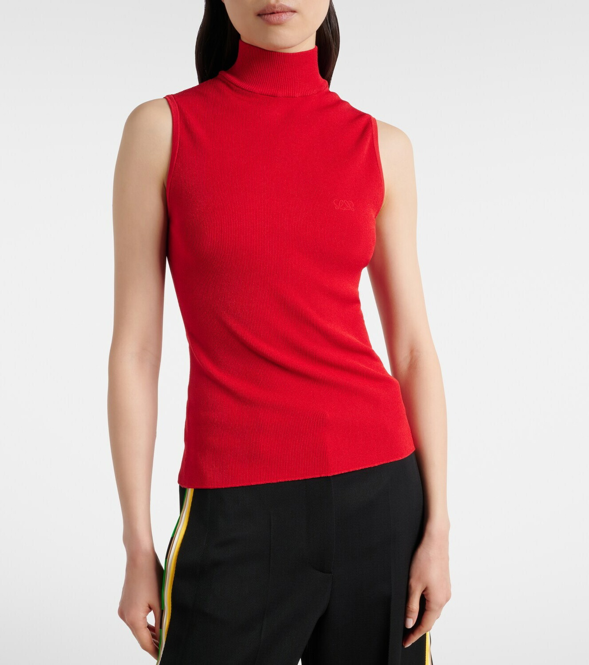 Loewe Double L ribbed-knit top