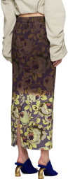 Dries Van Noten Multicolor Floral Midi Skirt