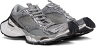 Balenciaga Gray & Silver Stapler Sneakers