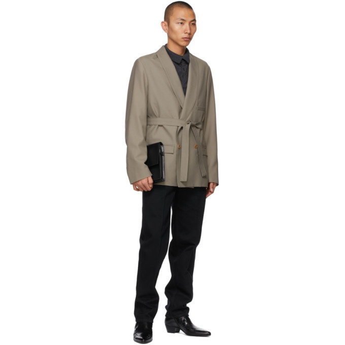 Lemaire Taupe Belted DB Blazer Lemaire
