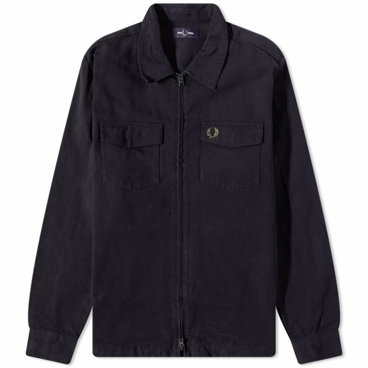 Photo: Fred Perry Men's Heavy Twill Overshirt in Navy