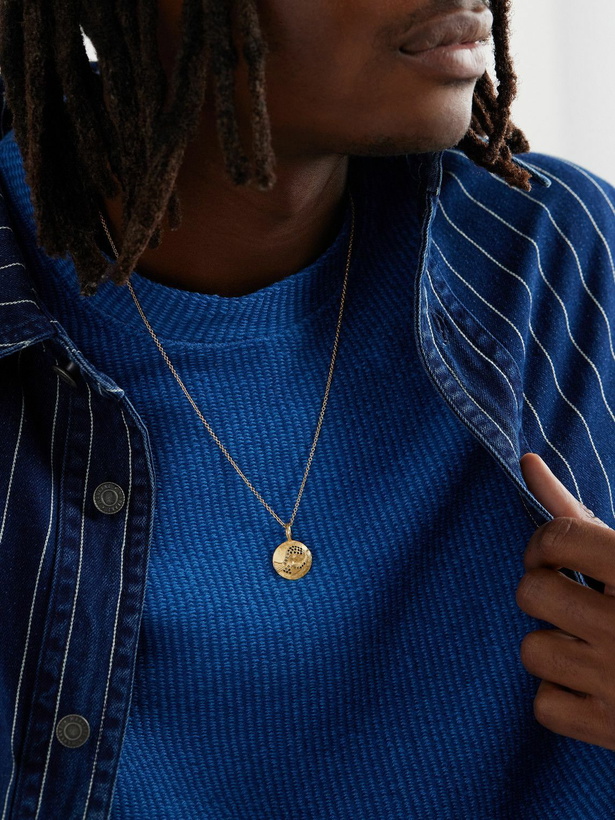 Photo: Elhanati - Star Sign Pisces Gold Diamond Pendant Necklace
