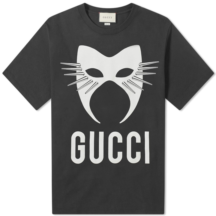 Photo: Gucci Spike Mask Print Logo Oversized Tee