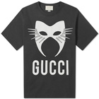 Gucci Spike Mask Print Logo Oversized Tee