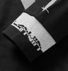 Lanvin - Printed Loopback Cotton-Jersey Sweatshirt - Men - Black