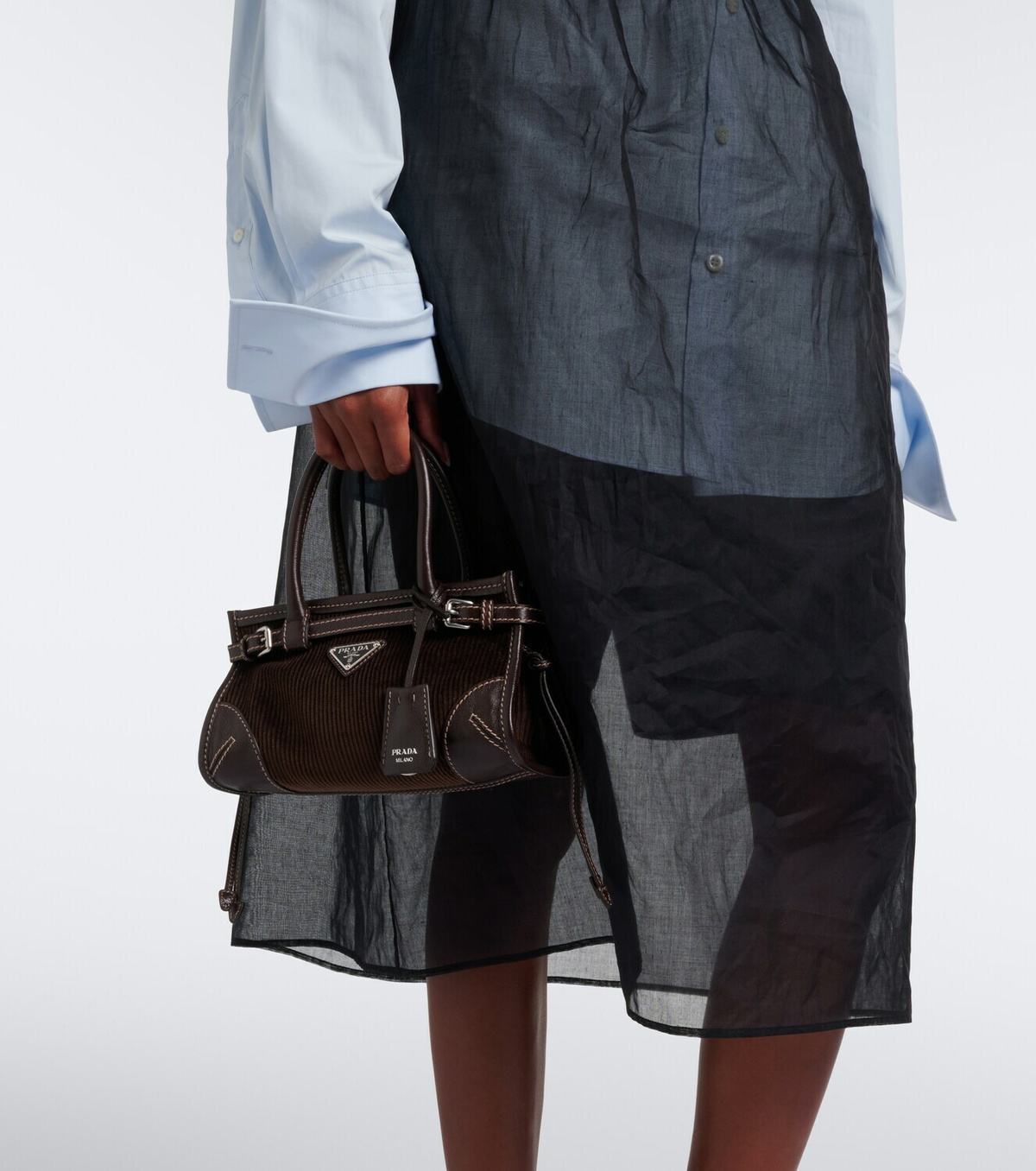Prada Prada Bonnie Small corduroy top-handle bag