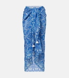 Heidi Klein Mykonos printed cotton and silk beach cover-up