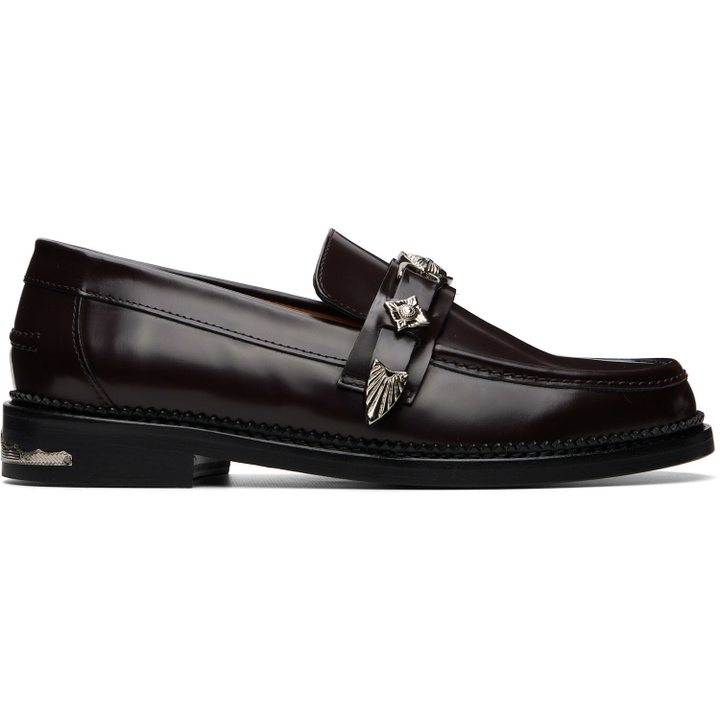 Photo: Toga Virilis SSENSE Exclusive Burgundy Polido Loafers
