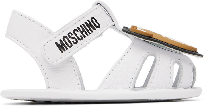 Photo: Moschino Baby White Graphic Pre-Walkers