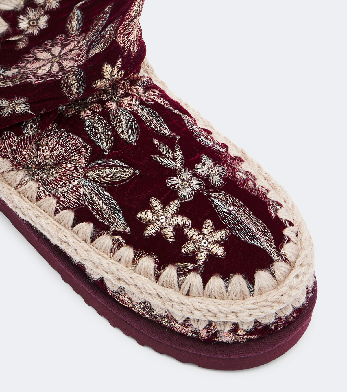 Mou 24 shearling-lined velvet ankle boots