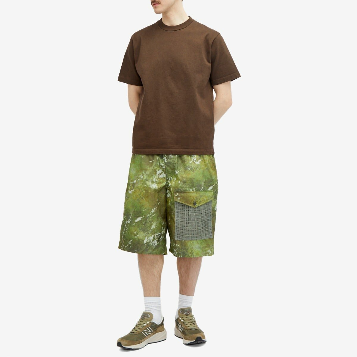 Merely Made Men's Patch Pocket Wide Short in Army Green