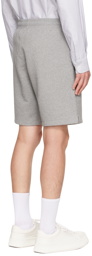 AMI Alexandre Mattiussi Gray Ami de Cœur Track Shorts