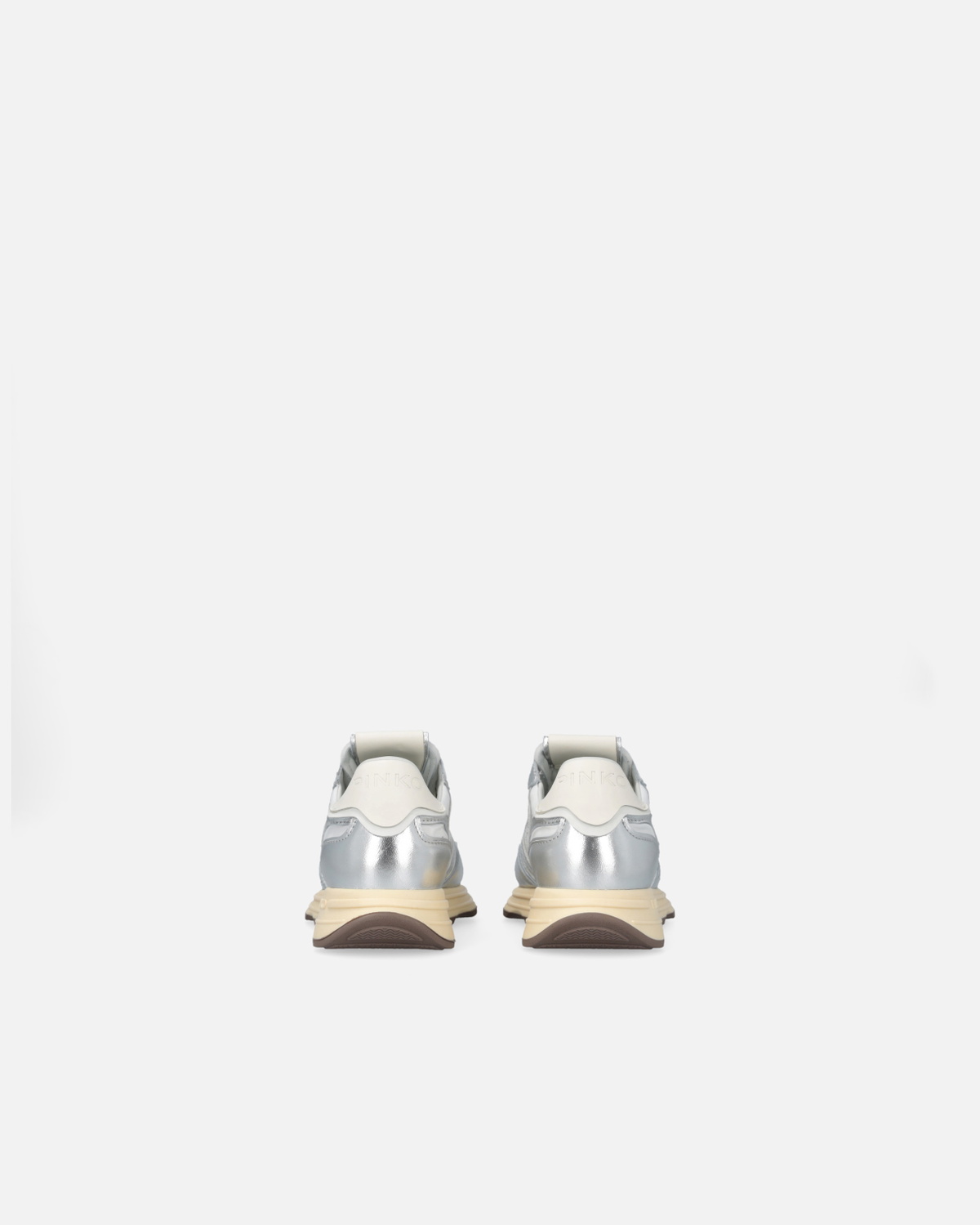 Pinko Logo Sneakers With Silver Details Silver