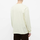 Acne Studios Men's Long Sleeve Eisen Face T-Shirt in Vanilla Yellow