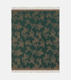 Etro Fringed paisley wool throw