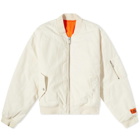 Heron Preston Canvas Bomber Jacket in White