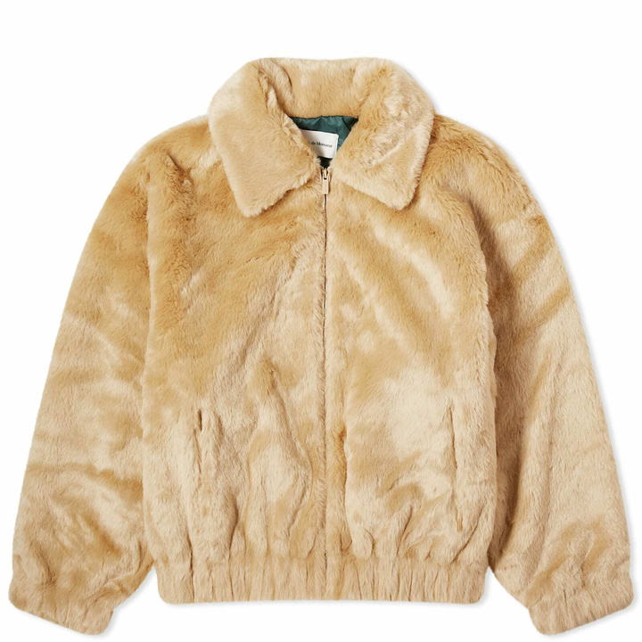 Photo: Drole de Monsieur Men's Drôle de Monsieur Not From Paris Madame Faux Fur Jacket in Beige