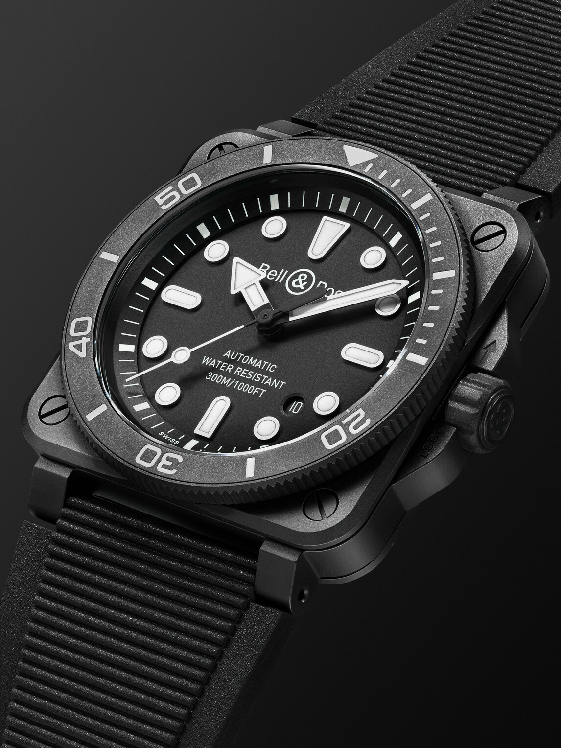 Bell & Ross - BR-03 Diver Automatic Ceramic Watch, Ref. BR03A-D-BL-CE/SRB
