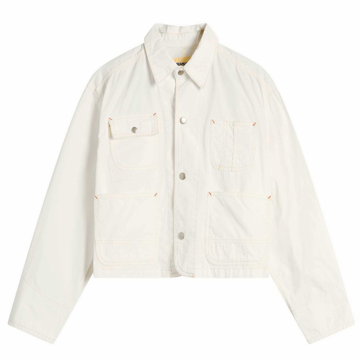 Beams Boy Women's Short Denim Jacket in Off White