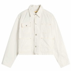 Beams Boy Women's Short Denim Jacket in Off White