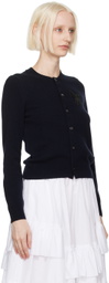 Comme des Garçons Girl Navy Beaded Bow Cardigan