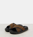 Max Mara Party raffia slides