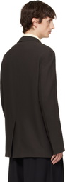 Lanvin Brown Double-Breasted Blazer