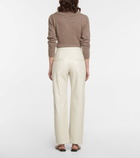 Deveaux New York - Eve faux leather straight pants
