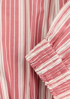 Faithfull The Brand Elva Striped Cotton-poplin Shorts Red And White