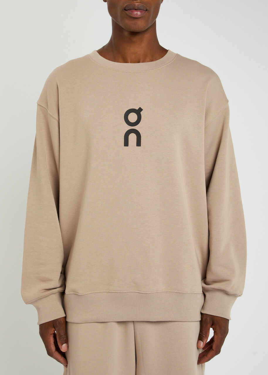 ON Club Logo Cotton-blend Sweatshirt Beige