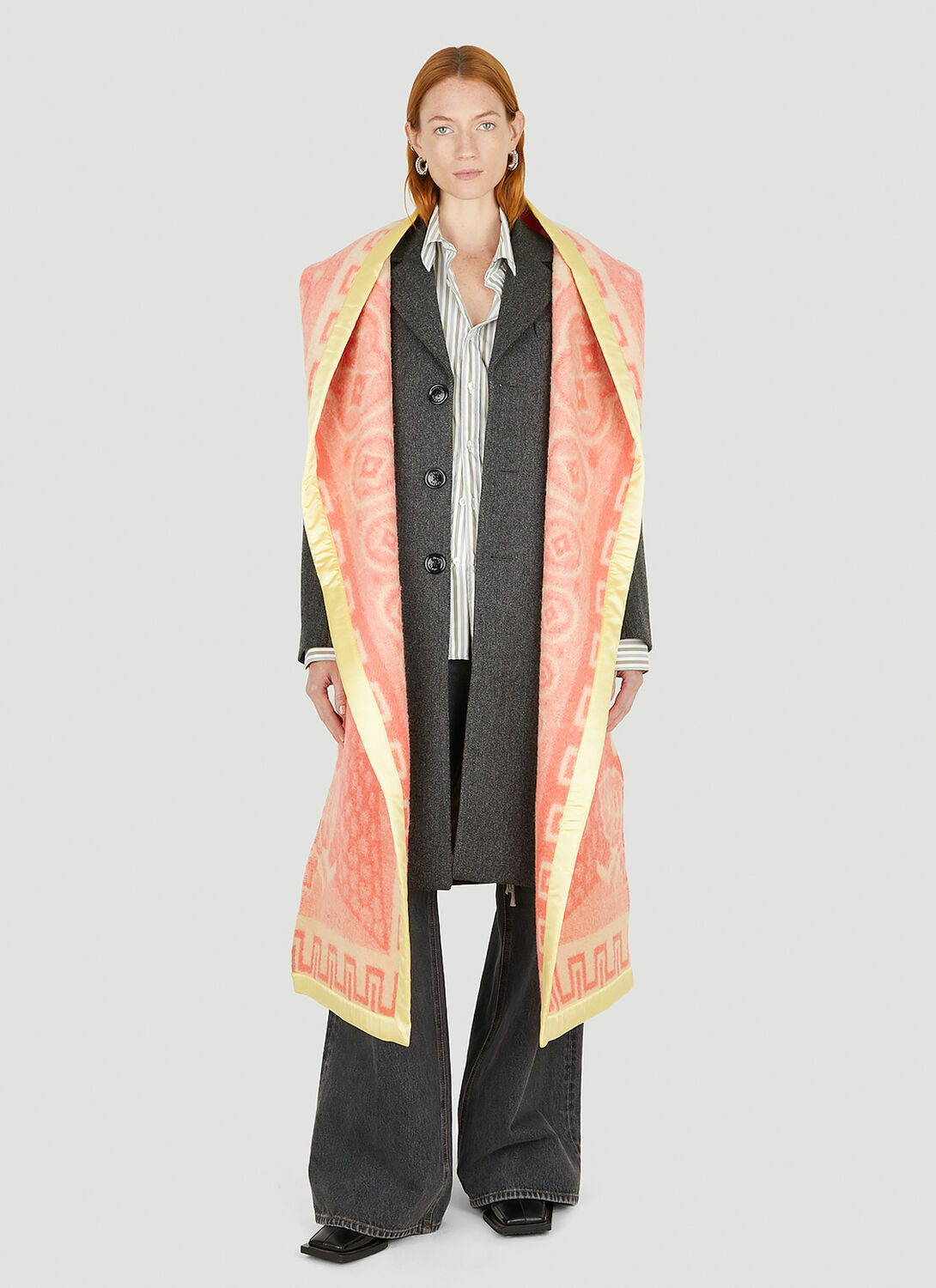 Meryll Rogge Blanket Draped Classic Coat
