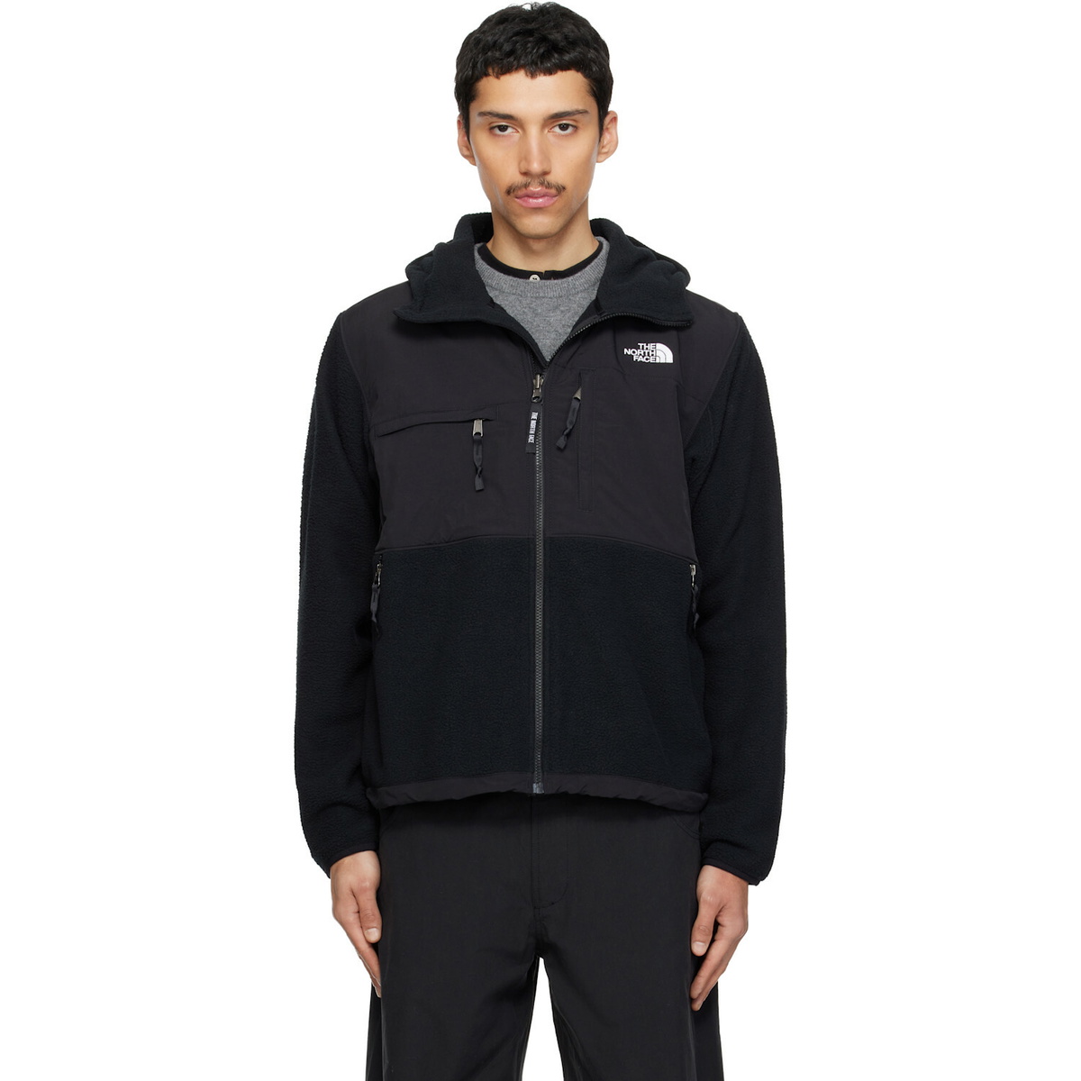 The North Face Black Retro Denali Hoodie Jacket