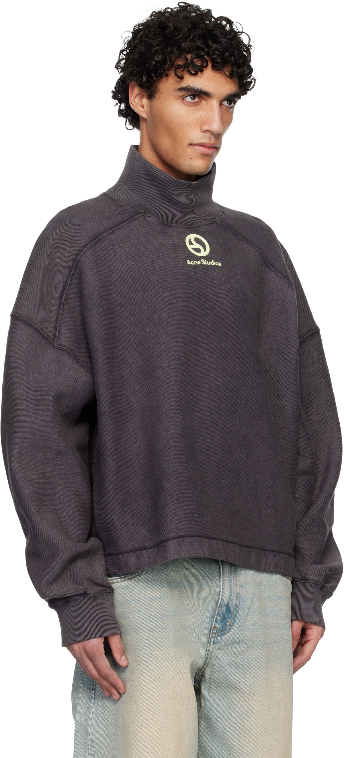 Acne Studios Gray Fleece Sweatshirt Acne Studios