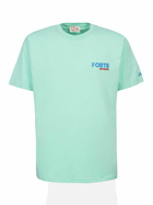 MC2 Saint Barth Man Cotton T-shirt With Forte Dei Marmi Postcard Placed Print