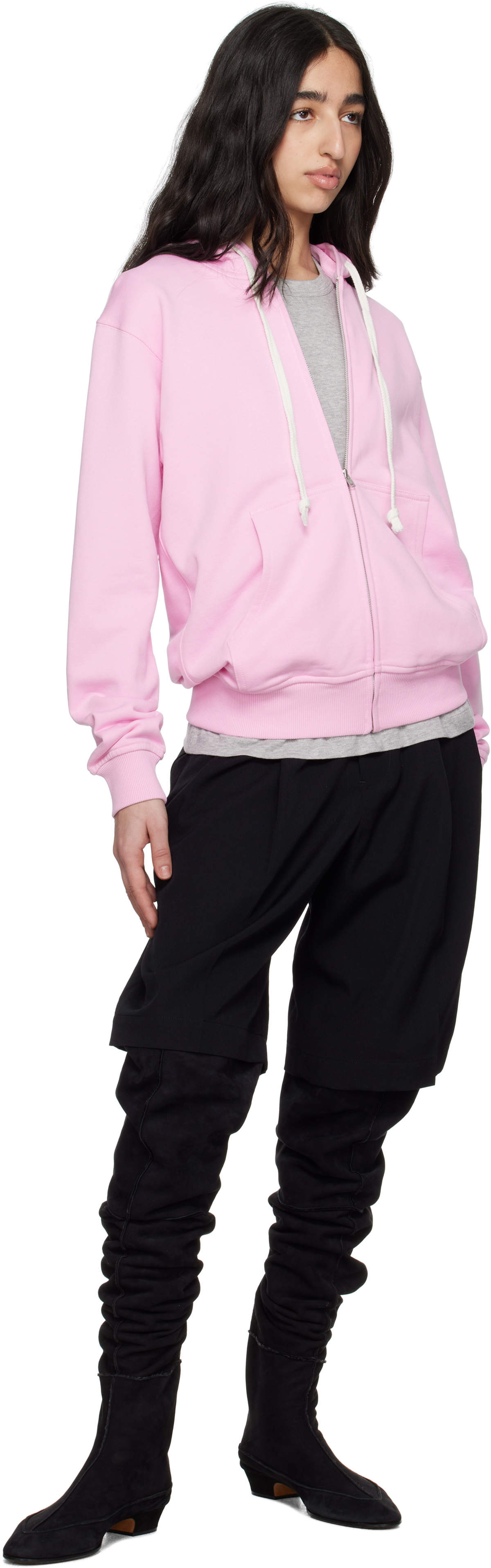 Comme des Garçons Shirt Pink Zip Hoodie