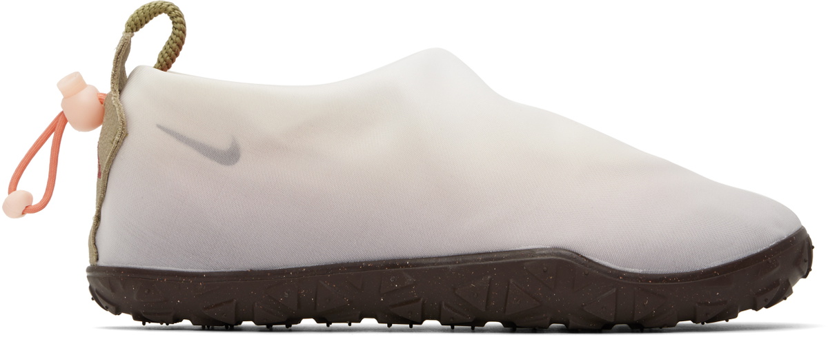 Nike White & Orange ACG Moc Premium Loafers