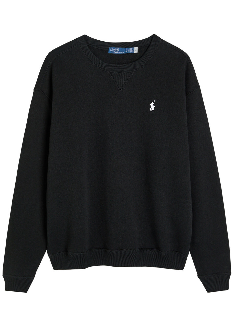 Polo Ralph Lauren Logo-embroidered Cotton-blend Sweatshirt Black