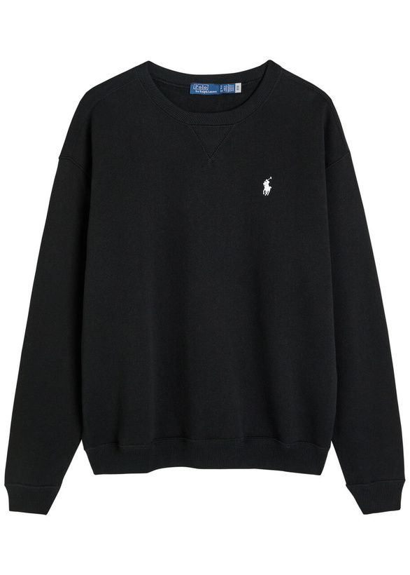 Photo: Polo Ralph Lauren Logo-embroidered Cotton-blend Sweatshirt Black