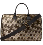 Fendi - Leather-Trimmed Logo-Jacquard Canvas Duffle Bag - Brown