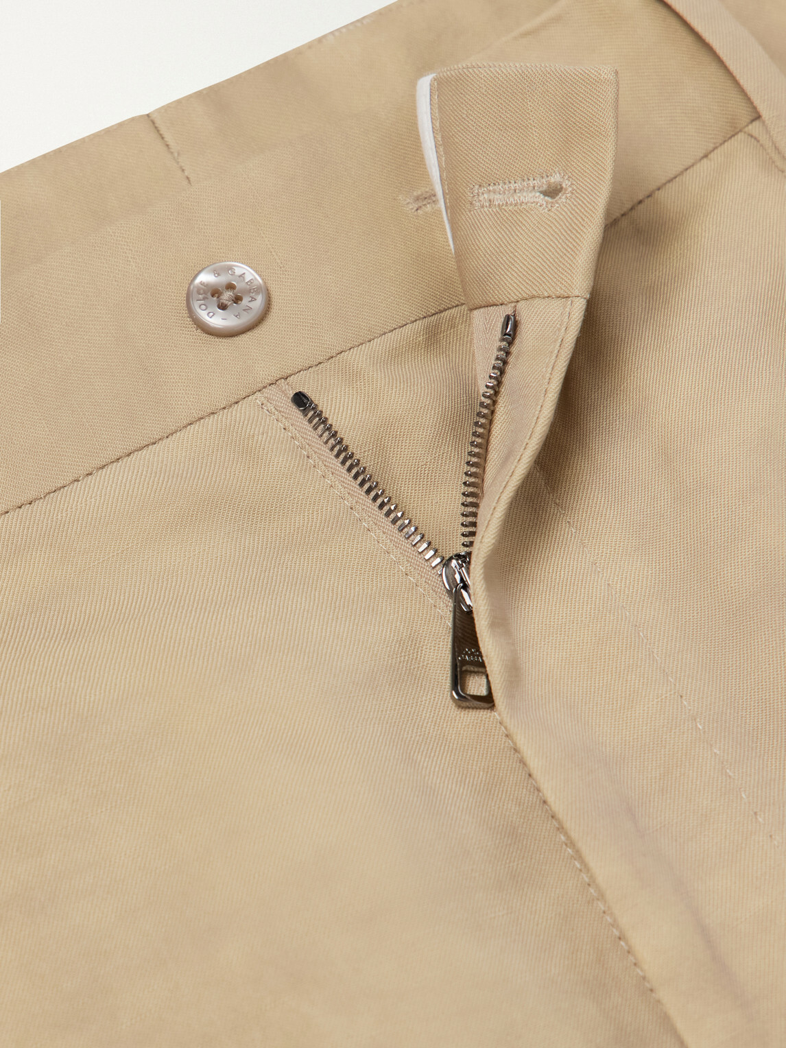 Dolce&Gabbana - Tapered Linen Trousers - Neutrals