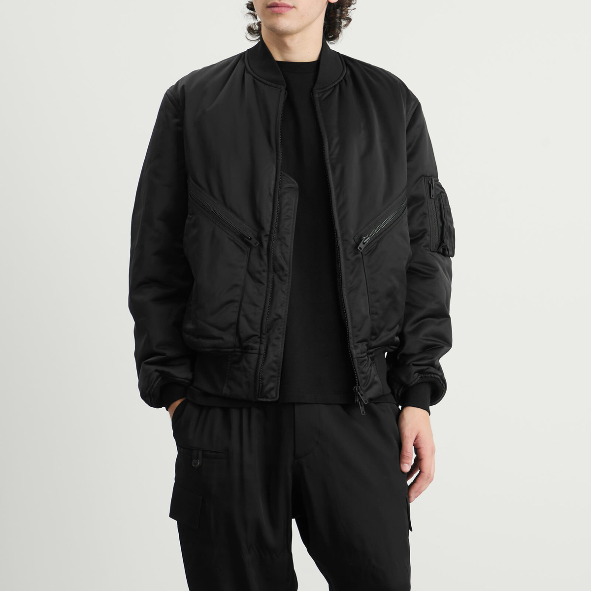 ジャケット・アウター Y-3 M CLASSIC BOMBER Y-3 Men's Bomber Jacket in Black Y-3