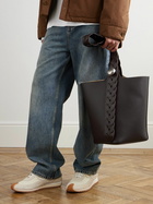 LOEWE - Large Pebble Embellished Braided Leather Bucket Bag
