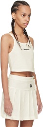 Palm Angels Off-White Embroidered Tank Top