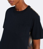 Sacai x A.P.C. pleated cotton T-shirt