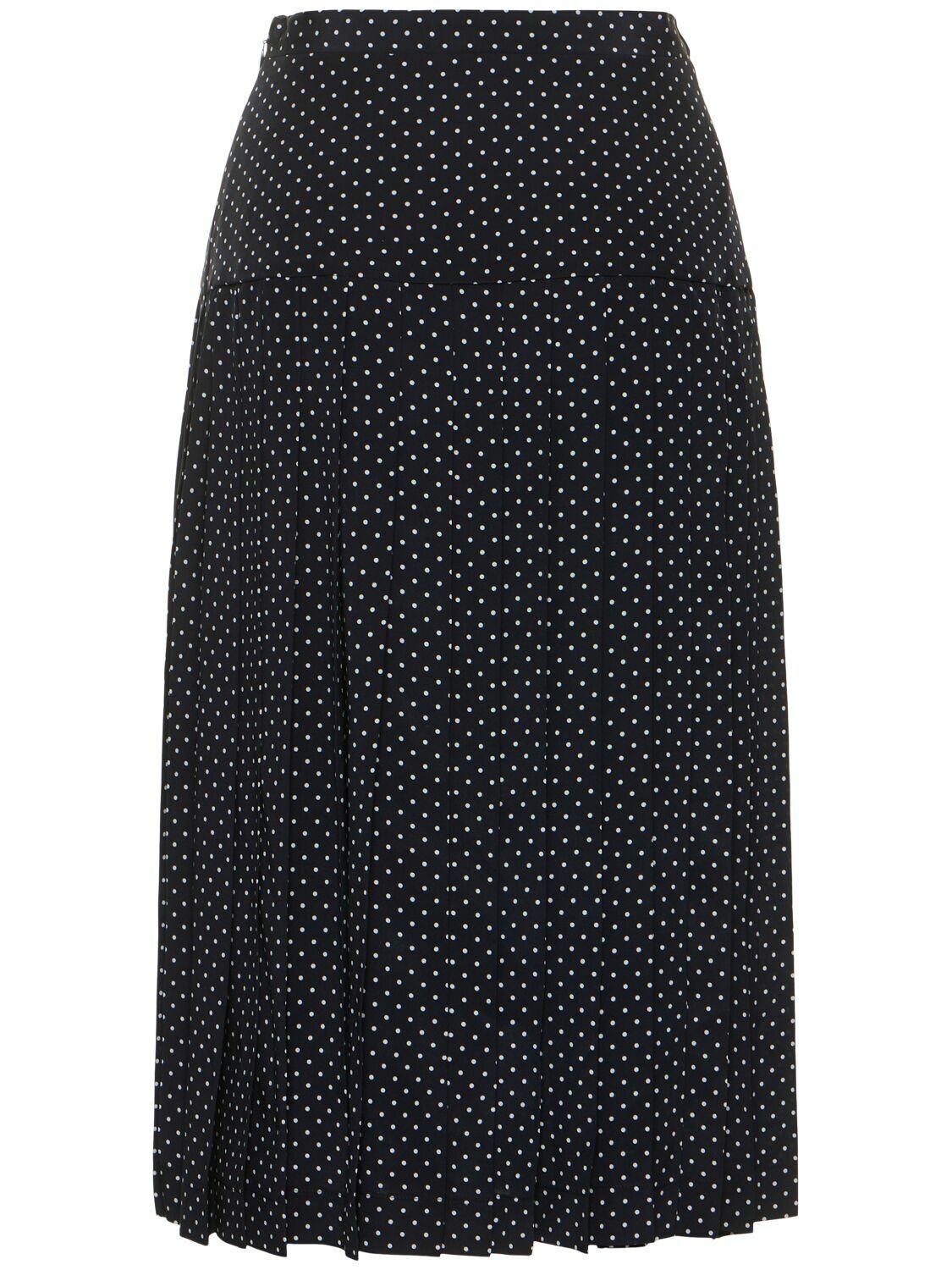 スカート ALESSANDRA RICH Midi skirt ALESSANDRA RICH Pleated polka-dot silk crepe de chine midi