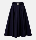 Prada Belted poplin midi skirt